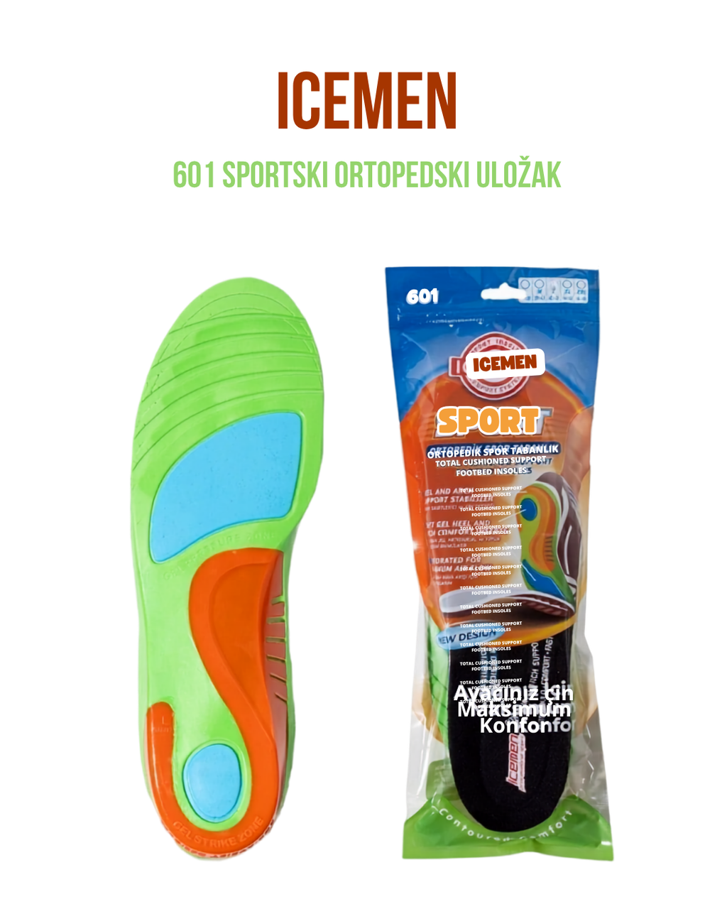 Icemen sportski anatomski uložak za obuću